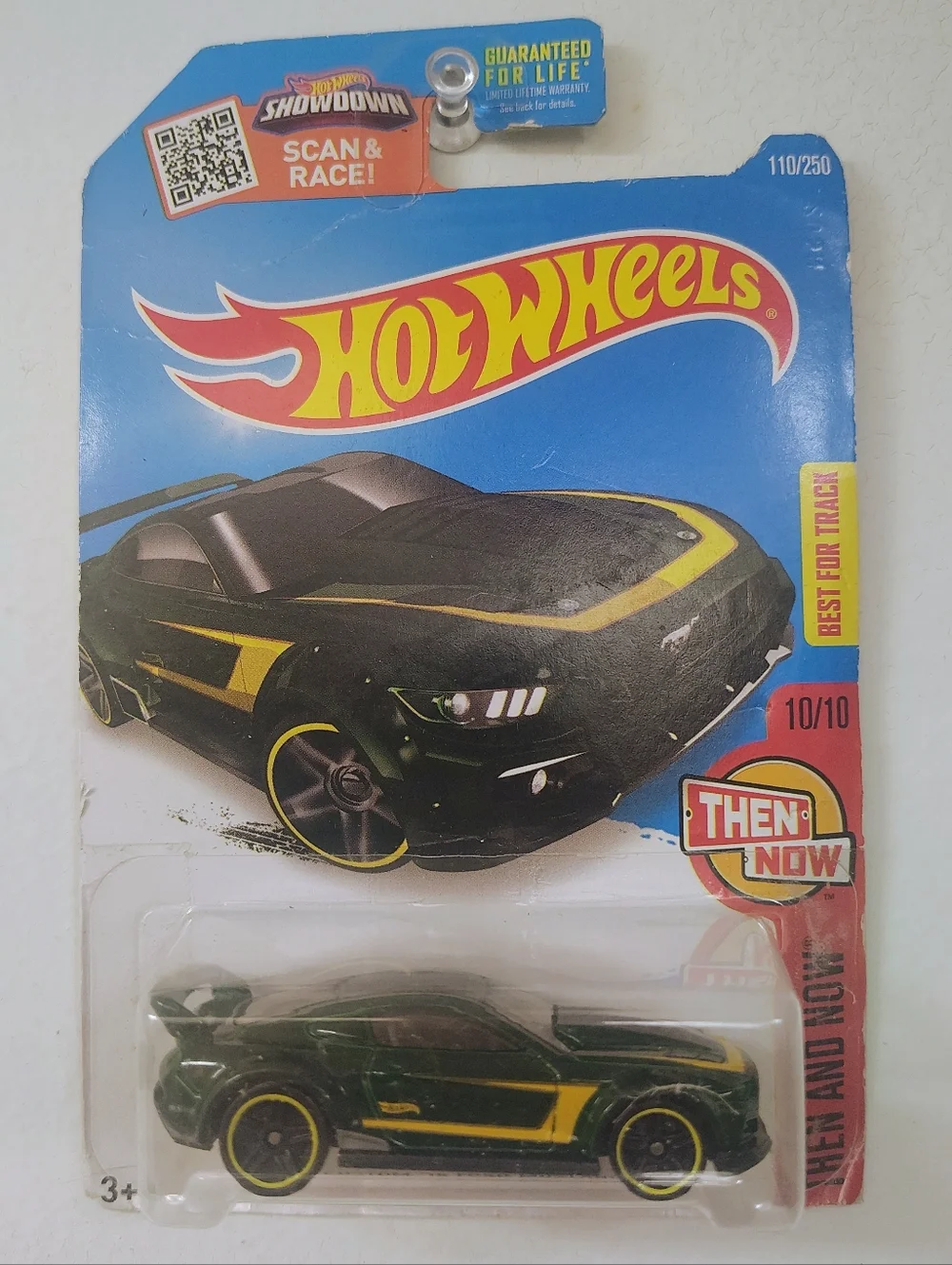 Custom 2015 Ford Mustang Hot Wheels Then & Now 10/10 Green Diecast
